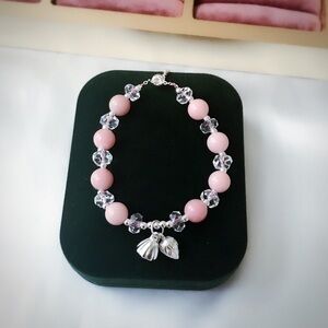 Natural Australia Pink Opal Crystal bracelet
